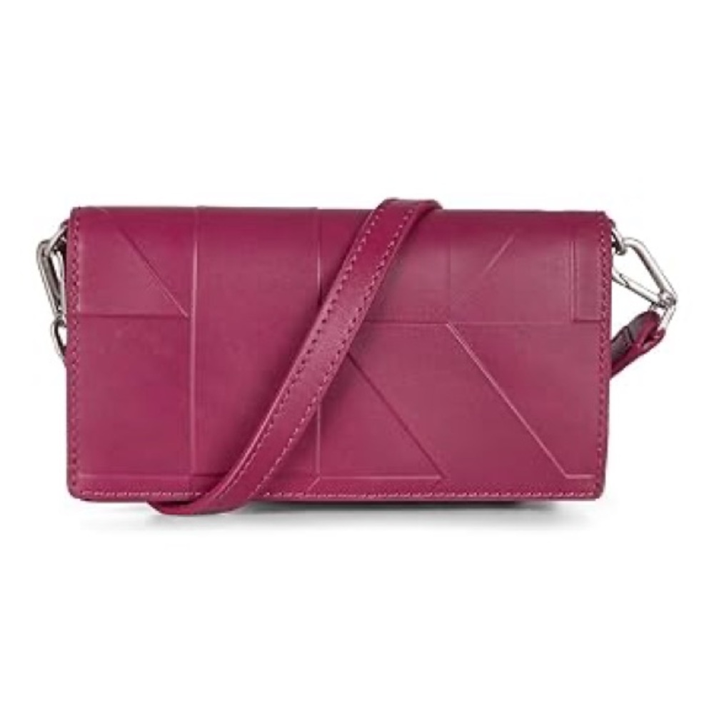 ECCO Geometrik Crossbody Wallet sangria